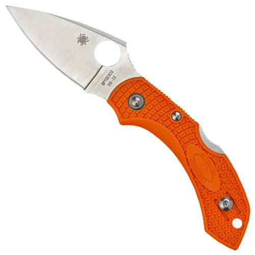 Spyderco Dragonfly2 Lightweight Plain Edge Orange Folding Knife