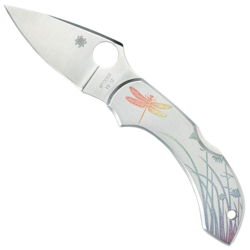 Spyderco Dragonfly Stainless Steel Tattoo Plain Edge Folding Knife