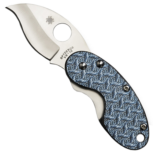 Spyderco Cricket Blue Nishijin Frame Lock Folding Knife