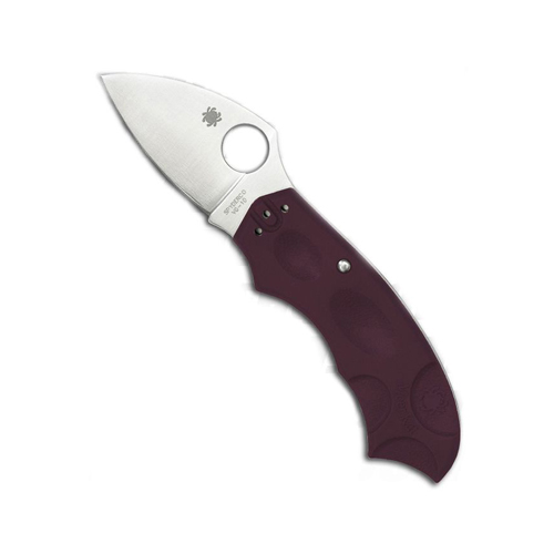 Spyderco Meerkat Burgundy FRN Plain Edge Folding Knife