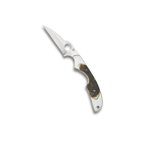 Spyderco Kiwi3 Stag Plain Edge Folding Knife