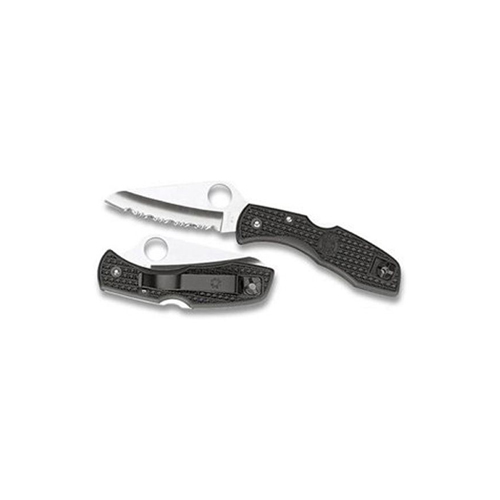 Spyderco Salt Black FRN H-1 Spyder Edge Folding Knife