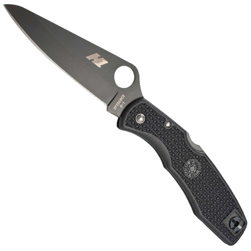 Spyderco Pacific Salt Black FRN H-1 Black Blade Plain Edge Folding Knife