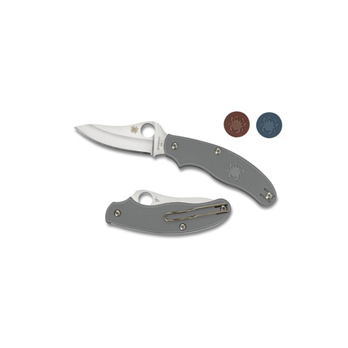 Spyderco UK Penknife Blue FRN Drop Point Plain Edge Folding Knife