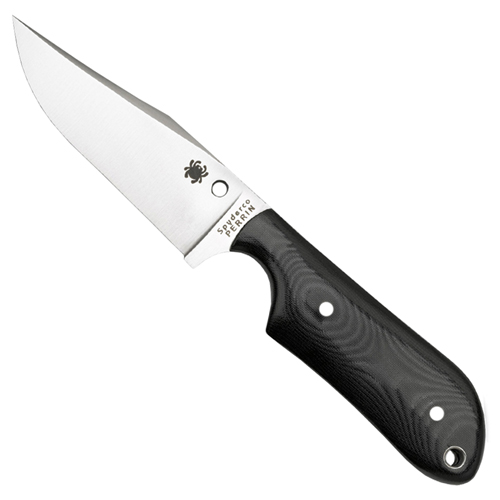 Spyderco Steet Beat Black Micarta Plain Edge Fixed Blade Knife