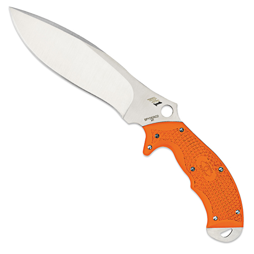 Spyderco Plain Orange Rock Salt  Fixed Blade Knife