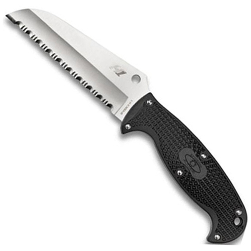 Spyderco Jumpmaster Black FRN H-1 Spyder Edge Fixed Knife