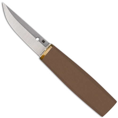 Spyderco Puukko Sandblasted Brown Fixed Blade Knife