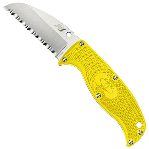 Enuff Salt Lightweight Yellow FRN Handle Fixed Blade Knife