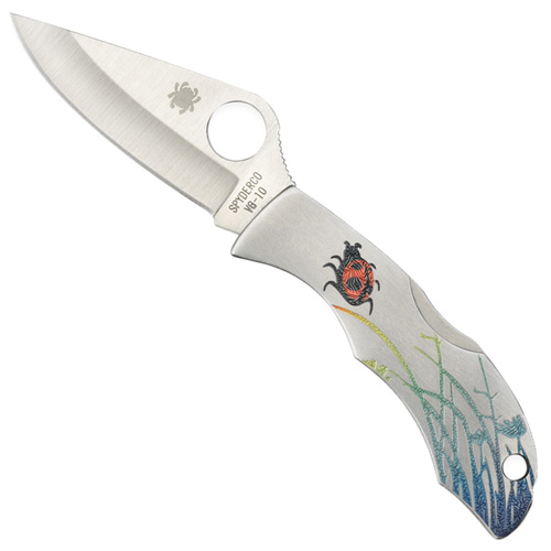 Spyderco Ladybug3 SS Tattoo Plain Edge Folding Knife