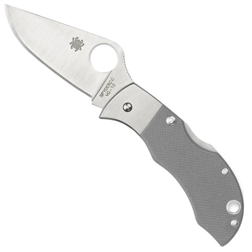 Spyderco Manbug Gray G-10 Plain Edge Folding Knife