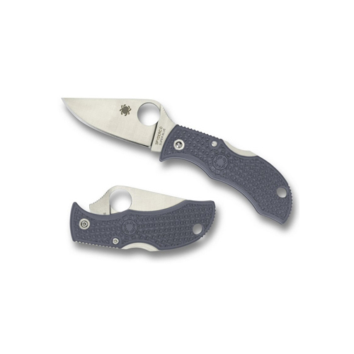 Spyderco ManBug Aogami Super Blue Gray Folding Knife