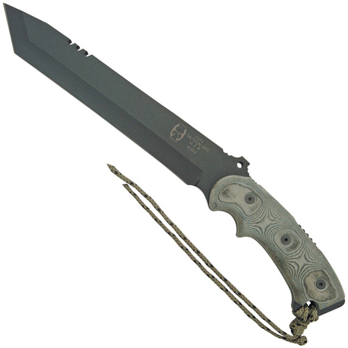 TOPS Anaconda 9 Linen Micarta Handle Fixed Blade Knife