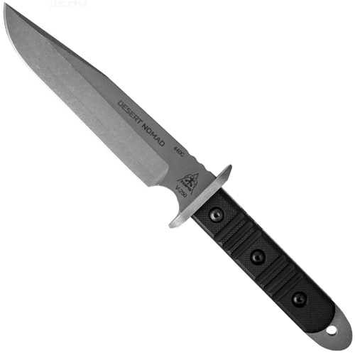 TOPS Desert Nomad Black G10 Handle Fixed Knife with Sheath