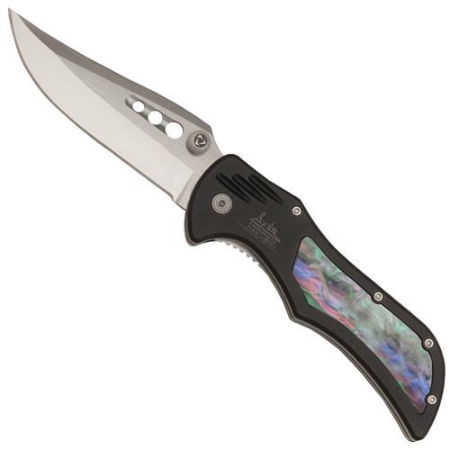 Gil Hibben Tailwind Imitation Abalone Inlays Handle Pro Folder Blade Knife