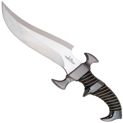 Gil Hibben Raven 7.25 Inch Mirror-Polished Fixed Blade Knife