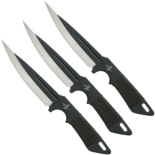 Kit Rae Black Jet Small Thrower Knife 3 Pcs Set 