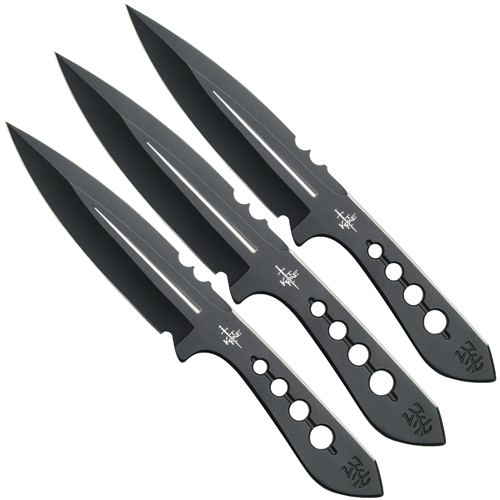 Kit Rae AirCobra Throwing Knife 3 Pieces Set - Black