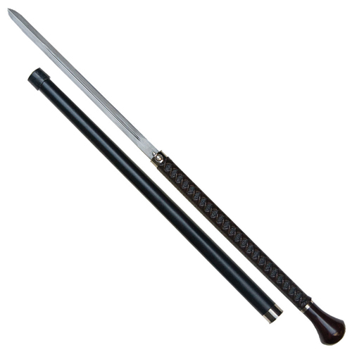 United Cutlery Ikazuchi Damascus Steel Forged Ball Tip Sword Cane