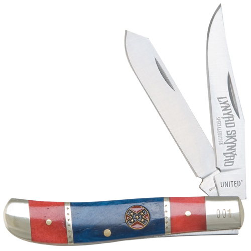 United Cutlery Lynyrd Skynyrd Rebel Mini Trapper Plain Blade Folding Knife