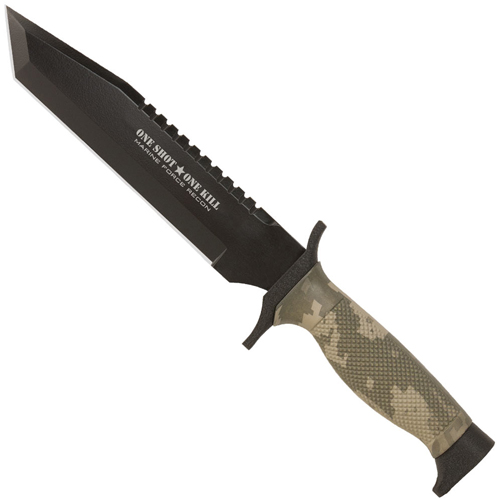 United Cutlery Nightstalkers Do Not Quit Tanto Camo Fixed Knife
