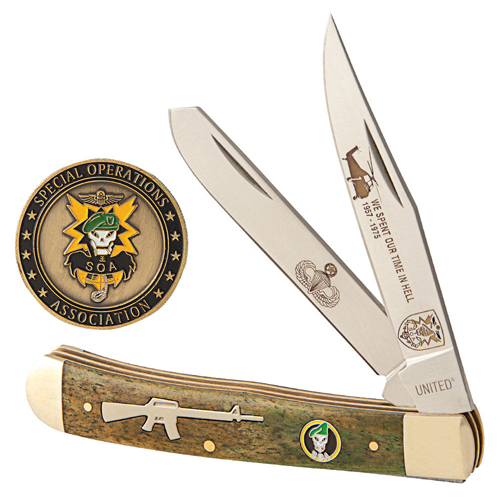 United Cutlery Soa Special Edition Green Trapper Folding Knife