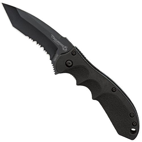 United Cutlery Tailwind Urban Tanto Half Serrated Blade Knife - Black