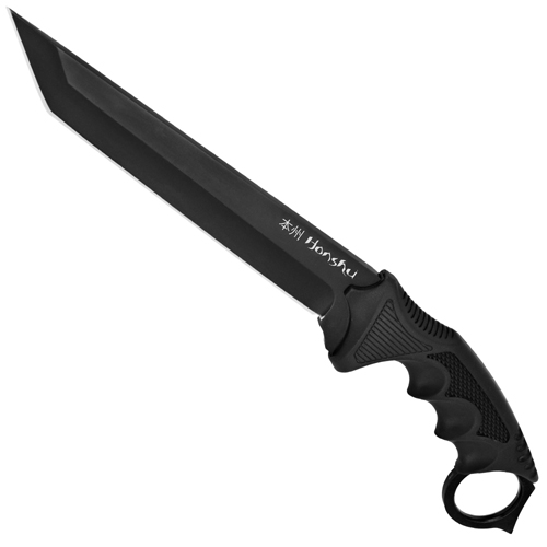 United Cutlery Honshu Aizu Ring Fighter Tanto Blade Knife - Black