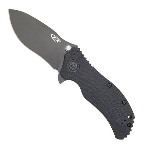 ZT Black SpeedSafe 3-3/4 Inch es Folding Combat Knife