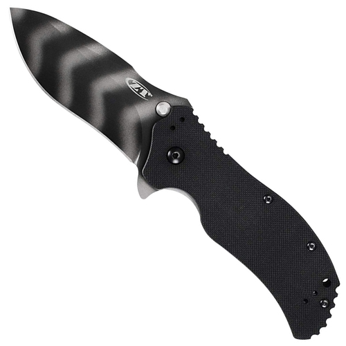 Zero ToleranceS Black Tiger Stripe Blade Folding Knife