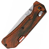 Benchmade Folding Knife Grizzly Creed w/ Stabilized Wood Handle