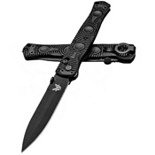 Benchmade 391BK Socp Tactical Blade Plain Edge Folding Knife - Black