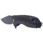 Baklash Folding Knife - Black G10 Handle - Blue S/S Liner