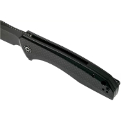 Baklash Folding Knife - Twill Carbon Fiber Overlay on Black G10 Handle