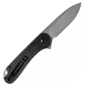 Elementum Folding Knife - Twill Carbon Fiber Overlay On Black G10 Handle