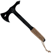Arlan Single Bit Throwing Axe with cord - precision in black. Find it at Mrknife.com for ultimate throwing experience.