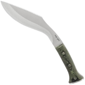 K-Tact Fixed Blade Kukri in army green. Rugged versatility for outdoor enthusiasts. Available at Mrknife.com.