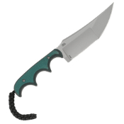 Minimalist Katana Fixed Lightweight Knife - Green Resin        