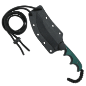 Minimalist Katana Fixed Lightweight Knife - Green Resin        