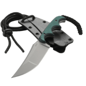 Minimalist Katana Fixed Lightweight Knife - Green Resin        