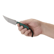 Minimalist Katana Fixed Lightweight Knife - Green Resin        