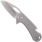 Bev-Edge Stonewash Finish Folding Knife w/ Bottle Opener