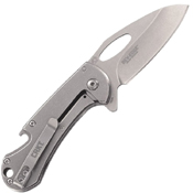 Bev-Edge Stonewash Finish Folding Knife w/ Bottle Opener