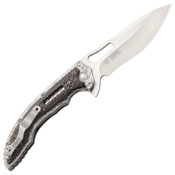 CRKT Ikoma Fossil Hammered Finish Handle Folding Knife