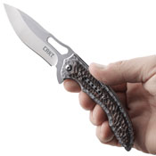 CRKT Ikoma Fossil Hammered Finish Handle Folding Knife