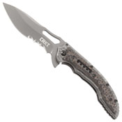 CRKT Ikoma Fossil Hammered Finish Handle Folding Knife