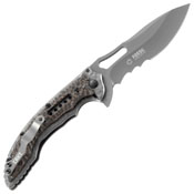 CRKT Ikoma Fossil Hammered Finish Handle Folding Knife