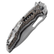 CRKT Ikoma Fossil Hammered Finish Handle Folding Knife