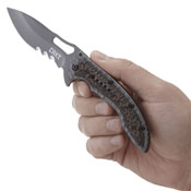 CRKT Ikoma Fossil Hammered Finish Handle Folding Knife