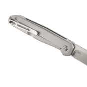 Facet Assisted Folding Knife w Frame Lock - Stainless Steel